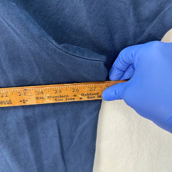 LEVIS Thick T Shirt Size XXL Navy Blue Pocket Classic Style - Picture 6 of 6